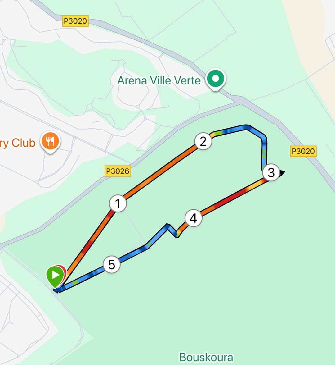 The 5 km route